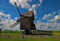 Post Mill Nativity Village Jena background wallpaper