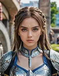 Cosplay Female Warrior face swap