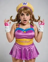Wario Costume Female face swap