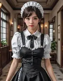Anime French Maid Outfit face swap