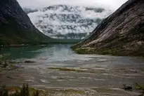 Fjord Mountains Nature Scandinavia wallpaper