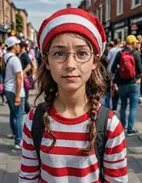 Girl Wheres Waldo face swap