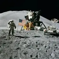 Space Station Moon Landing Apollo 15 Background