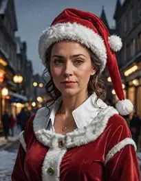 Mrs Santa face swap