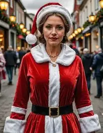 Mrs Santa Fancy Dress Outfit face swap