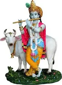 Add krishna god with her cow to your photo