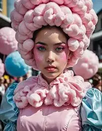 Cotton Candy face swap