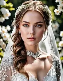 Long Sleeve Aline Wedding Dress face swap
