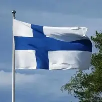 Finnish Flag Blue Cross Flag Finland Background
