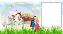 Transparent Kids Frame with Prince and Princess