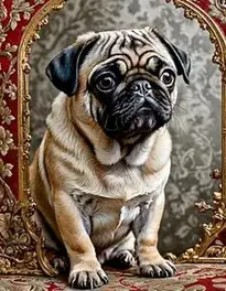 Pug Licking Screen Wallpaper