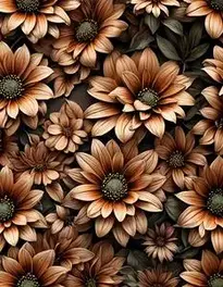 Brown Flower Aesthetic Wallpaper