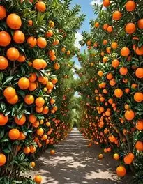 Orange Grove Wallpaper