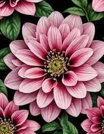 Pink Flower With Black Wallpaper