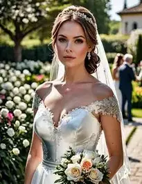 Katerina Bocci Wedding Dress face swap