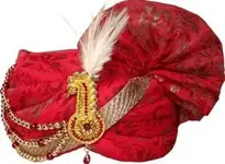 Add Red Pagdi Wedding Turban To Your Photo Online