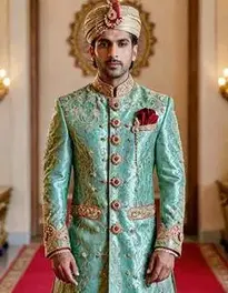 Maharaja Style Sherwani face swap