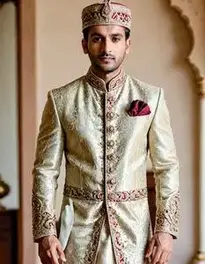 Nawabi Style Sherwani face swap