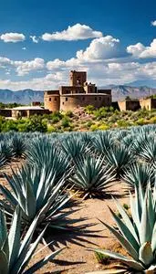 Agave Landscape And Ancient Industrial Facilities Of Tequila Wallpaper