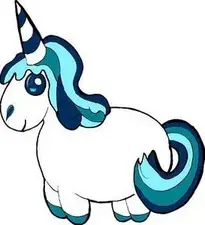 Unicorn, Clipart, Blue, Pony, Cute. Add to your photo