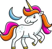 Unicorn, Moon, Pony, Horse, Spots, Hair. Add to your photo
