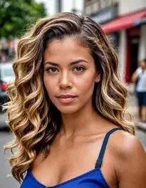 Woman Venezuelan Gaita Waves Hairstyle face swap