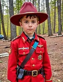 Boy Canadian Mountie face swap