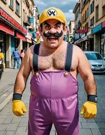 Wario Adult face swap