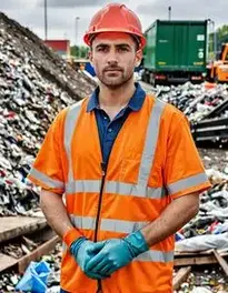 Recycling And Reclamation Worker face swap