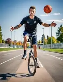 Unicycle Football face swap