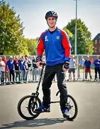 Unicycle Hockey face swap