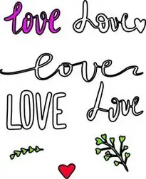 Love, Valentine, Calligraphy, Romantic. Add to your photo