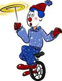Drawing, Clown, Acrobat, Coloured, Comic. Add to your photo