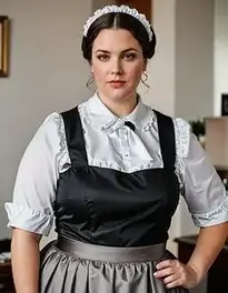 Plus Size French Maid Outfit face swap