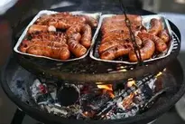 Fete Grill Bbq Food Fire Sausage wallpaper