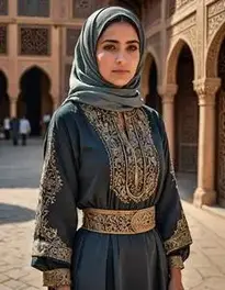 Modern Arabic Dress Female face swap