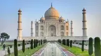 Taj Mahal Ivory White Marble Agra wallpaper