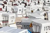 Beach Chairs White Mixed Up Lots wallpaper