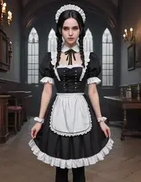 Gothic Maid Outfit face swap