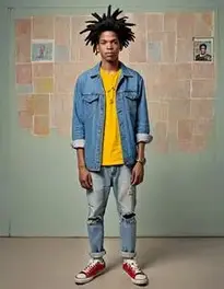 Jean Michel Basquiat Clothing face swap