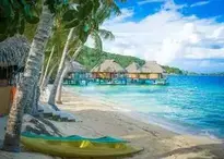 Bora Bora Mountain Ocean Pacific wallpaper