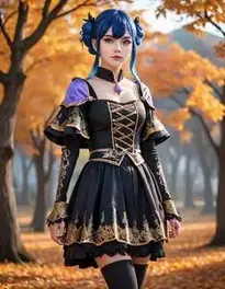 Halloween Dressgenshin Impact face swap