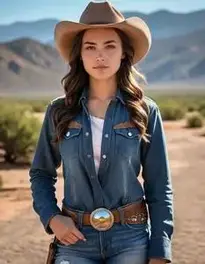 Free Cowgirl Attire Face Swap