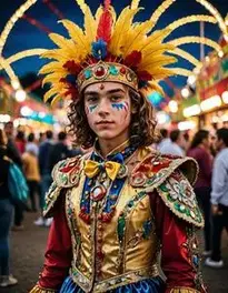 Carnival Theme Party Dress For Adults Face Swap