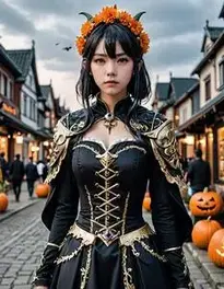 Halloween Dressgenshin Impact face swap