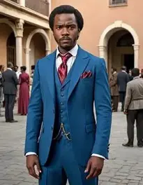 Django Unchained Blue Suit face swap