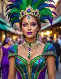Adult Mardi Gras face swap