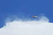 Helicopter Landing Mountains Vortex wallpaper
