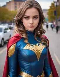 Cosplay Superheroine face swap