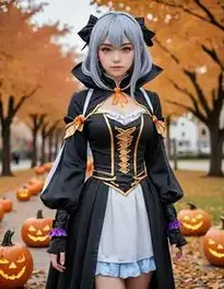 Halloween Dressgenshin Impact face swap